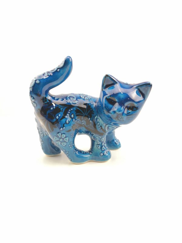 Handmade Ceramic Cats(Medium) - Hand Painted Turkish Pottery