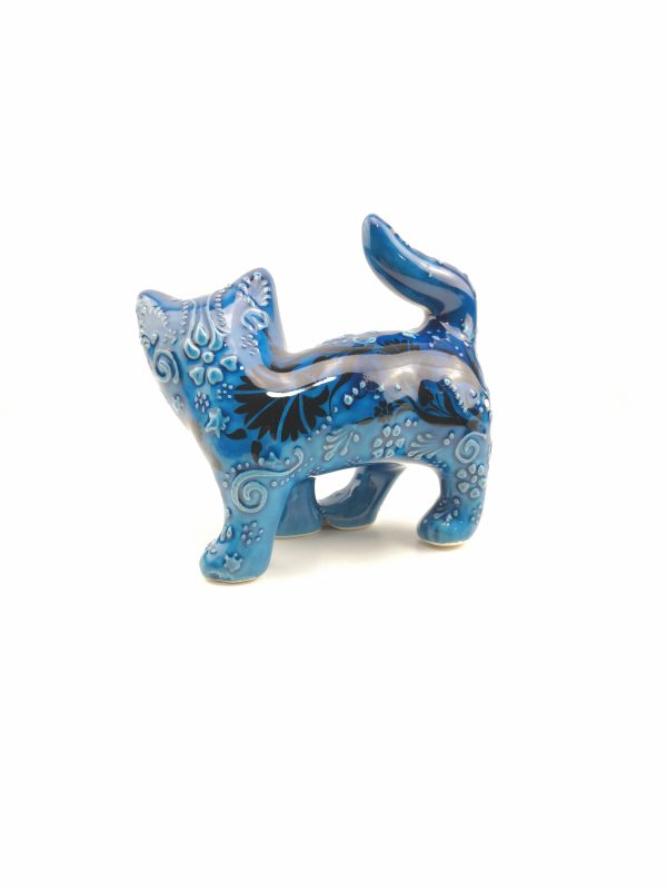 Handmade Ceramic Cats(Medium) - Hand Painted Turkish Pottery - Image 4