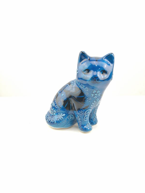 Handmade Ceramic Cats(Large) - Hand Painted Turkish Pottery - Image 2