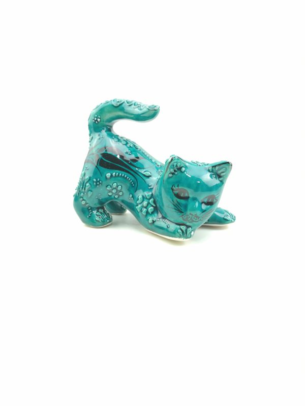 Handmade Ceramic Cats(Medium) - Hand Painted Turkish Pottery - Image 6