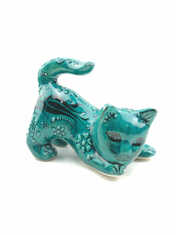 Handmade Ceramic Cats(Medium) - Hand Painted Turkish Pottery