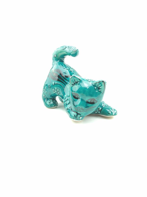 Handmade Ceramic Cats(Medium) - Hand Painted Turkish Pottery - Image 4