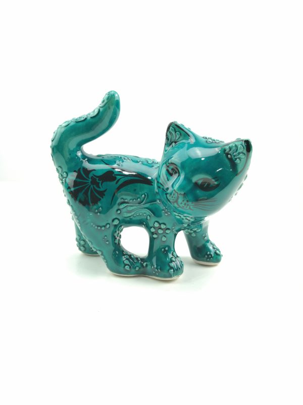 Handmade Ceramic Cats(Medium) - Hand Painted Turkish Pottery