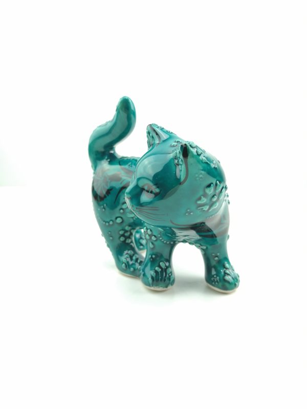 Handmade Ceramic Cats(Medium) - Hand Painted Turkish Pottery - Image 2