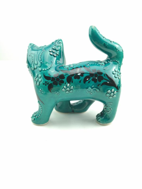 Handmade Ceramic Cats(Medium) - Hand Painted Turkish Pottery - Image 6