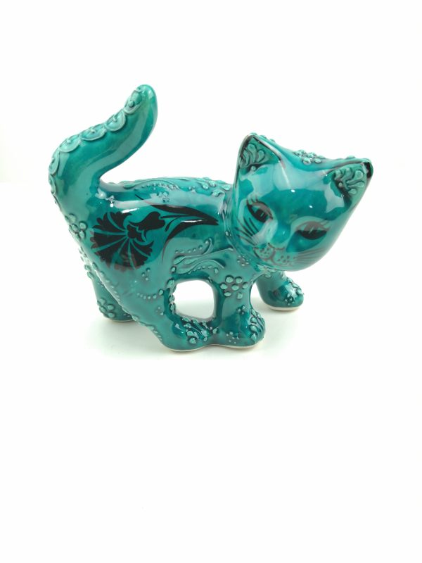 Handmade Ceramic Cats(Medium) - Hand Painted Turkish Pottery - Image 4