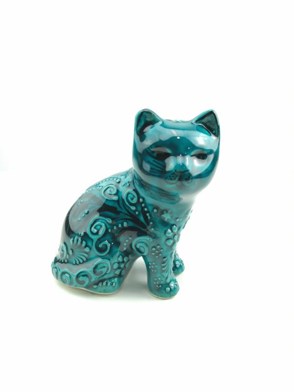 Handmade Ceramic Cats(Medium) - Hand Painted Turkish Pottery