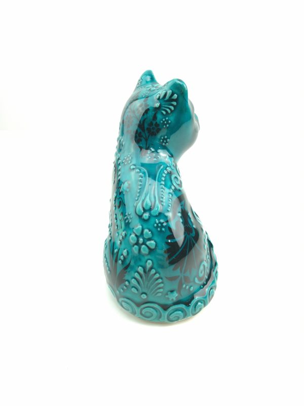 Handmade Ceramic Cats(Medium) - Hand Painted Turkish Pottery - Image 5