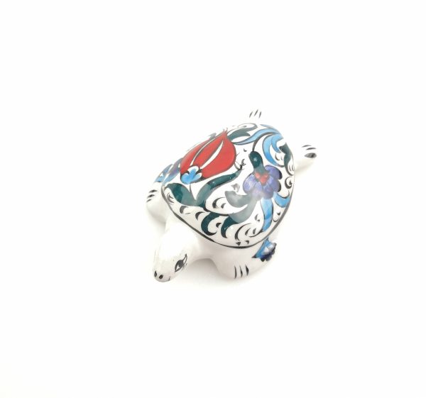 Handmade Ceramic Turtle - Hand Painted Turkish Pottery - Image 4