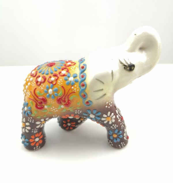 Handmade Ceramic Elephant(Medium) - Hand Painted Turkish Pottery - Image 10