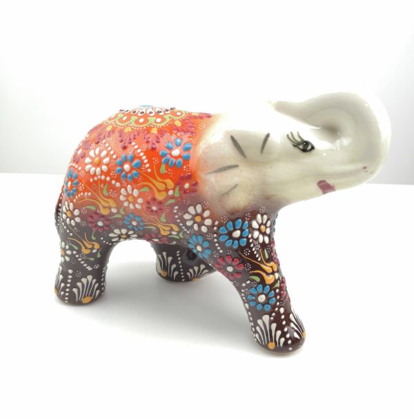 Handmade Ceramic Elephant(Large) - Hand Painted Turkish Pottery - Image 11