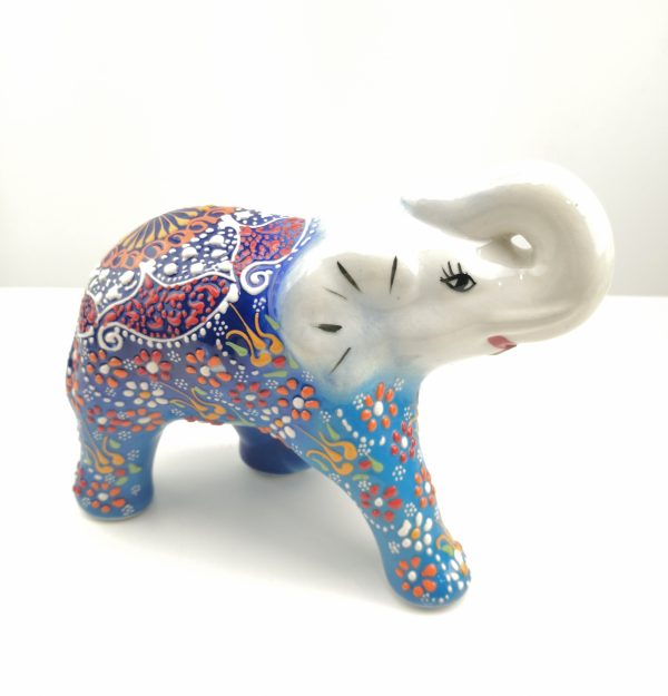 Handmade Ceramic Elephant(Large) - Hand Painted Turkish Pottery - Image 6