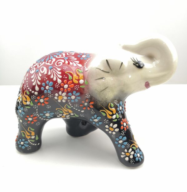 Handmade Ceramic Elephant(Large) - Hand Painted Turkish Pottery - Image 12