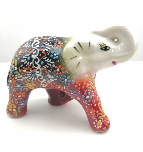 Handmade Ceramic Elephant(Large) - Hand Painted Turkish Pottery - Image 5