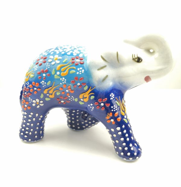 Handmade Ceramic Elephant(Large) - Hand Painted Turkish Pottery - Image 9