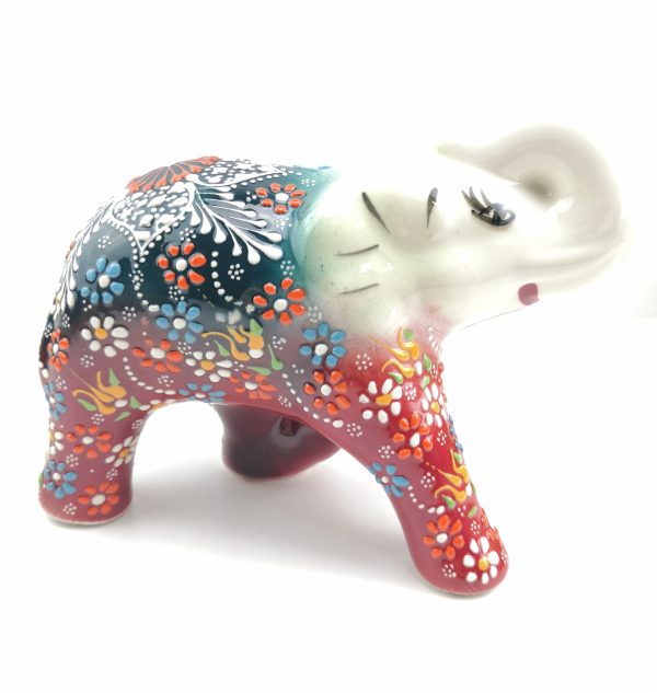 Handmade Ceramic Elephant(Large) - Hand Painted Turkish Pottery - Image 8