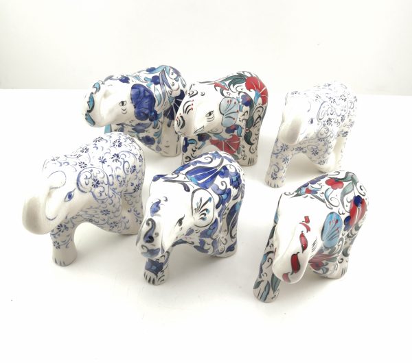 Handmade Ceramic Elephant(Medium) - Hand Painted Turkish Pottery