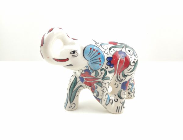 Handmade Ceramic Elephant(Medium) - Hand Painted Turkish Pottery - Image 5