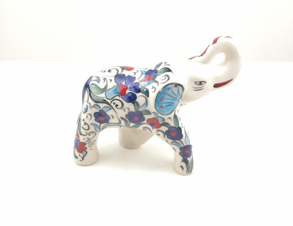 Handmade Ceramic Elephant(Medium) - Hand Painted Turkish Pottery - Image 6