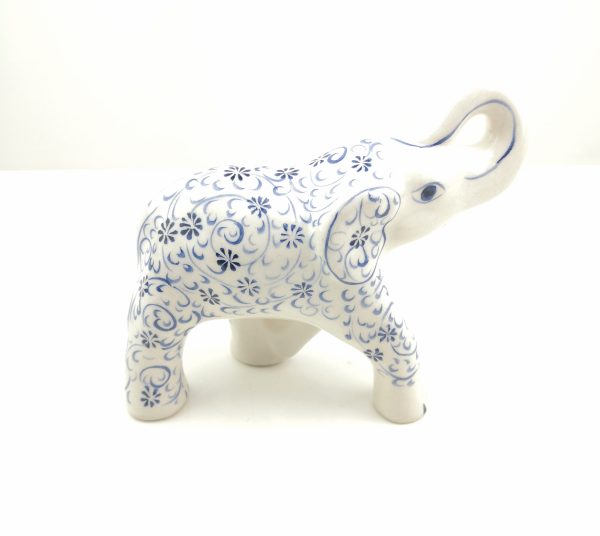 Handmade Ceramic Elephant(Medium) - Hand Painted Turkish Pottery - Image 7