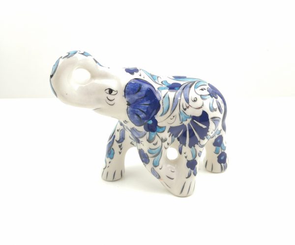 Handmade Ceramic Elephant(Medium) - Hand Painted Turkish Pottery - Image 9