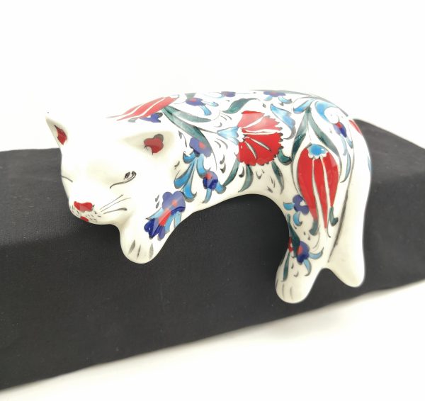 Handmade Ceramic Cats(Medium) - Hand Painted Turkish Pottery - Image 3