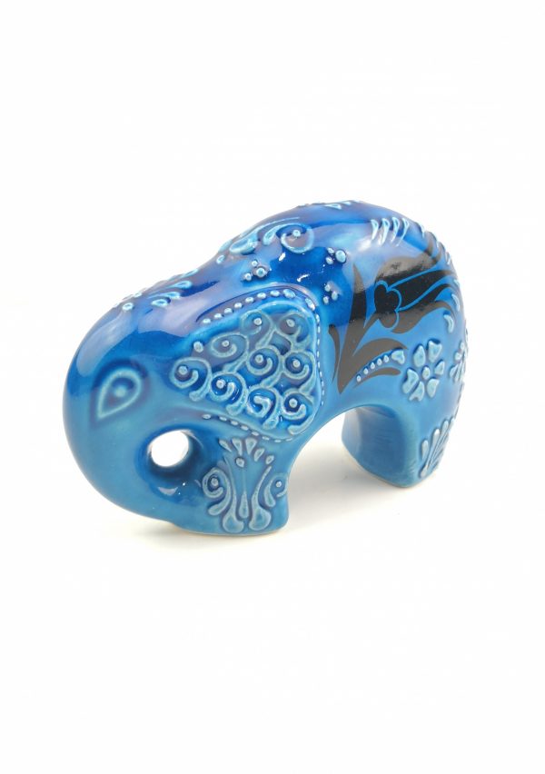 Handmade Ceramic Elephant(Small) - Hand Painted Turkish Pottery - Image 5