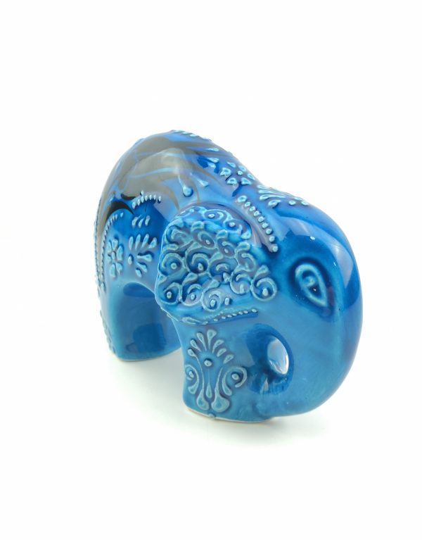 Handmade Ceramic Elephant(Large) - Hand Painted Turkish Pottery - Image 6