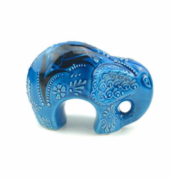 Handmade Ceramic Elephant(Large) - Hand Painted Turkish Pottery - Image 5