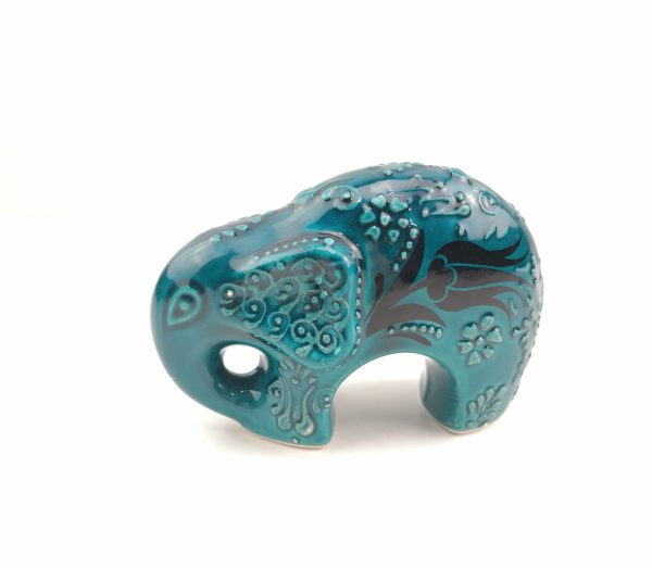 Handmade Ceramic Elephant(Small) - Hand Painted Turkish Pottery