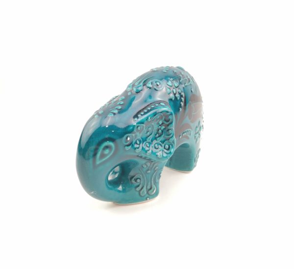 Handmade Ceramic Elephant(Small) - Hand Painted Turkish Pottery - Image 3