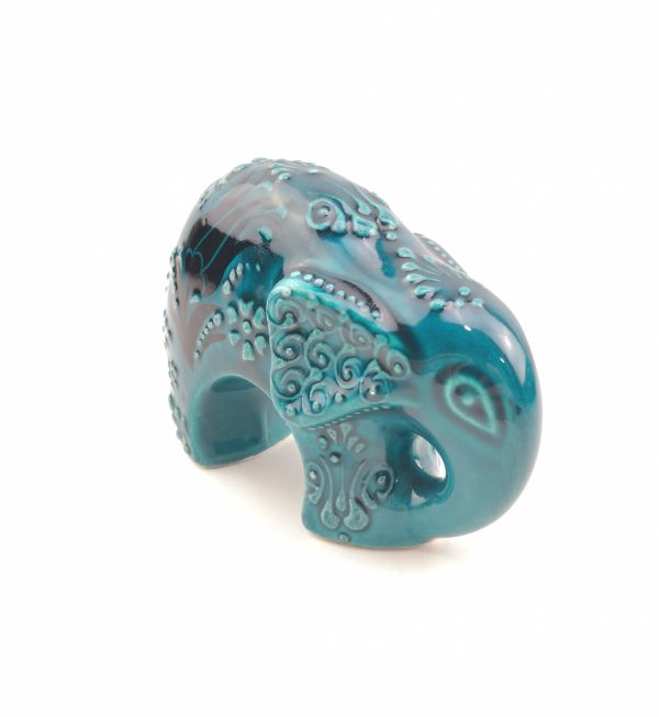 Handmade Ceramic Elephant(Small) - Hand Painted Turkish Pottery - Image 5