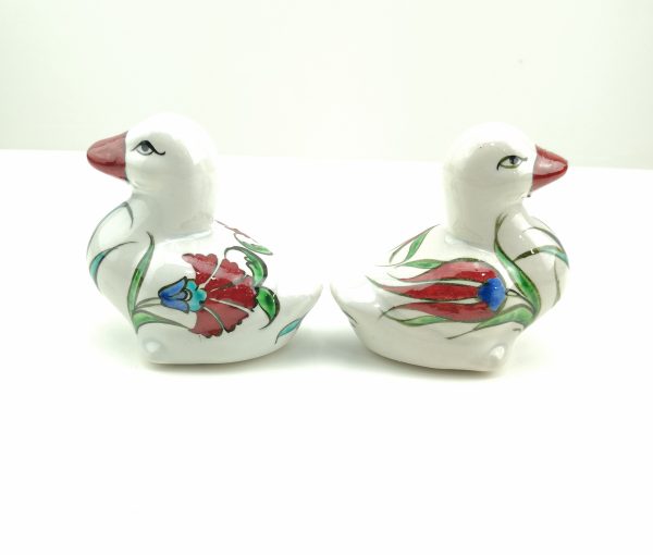 Hand Painted Ceramic Duck - Handmade Turkish Pottery Duck Figure - Image 4