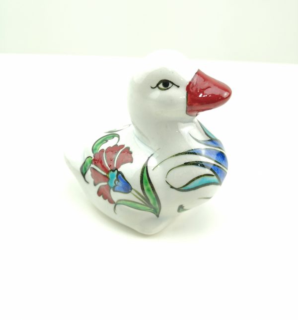 Hand Painted Ceramic Duck - Handmade Turkish Pottery Duck Figure - Image 7