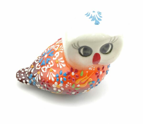 Handmade Ceramic Owls - Hand Painted Turkish Pottery Owl Figure - Image 6