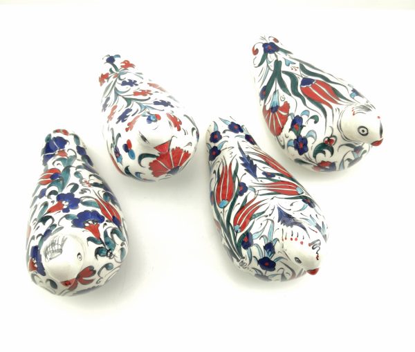 Handmade Ceramic Birds - Hand Painted Turkish Pottery Bird Figure - Image 3