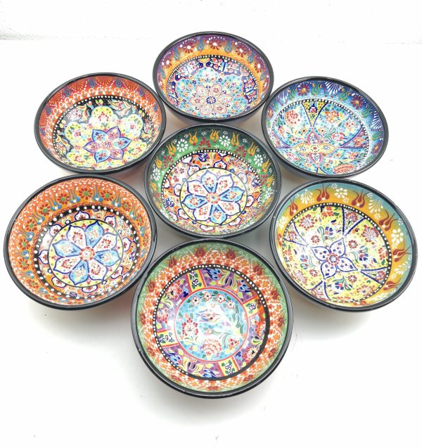 Traditional Turkish Hand Painted Bowl - Large(15 cm) - Decorative Handmade Bowls