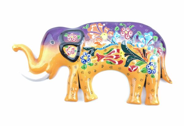 Hand Painted Ceramic Elephant Figure - Handmade Turkish Pottery - Image 8