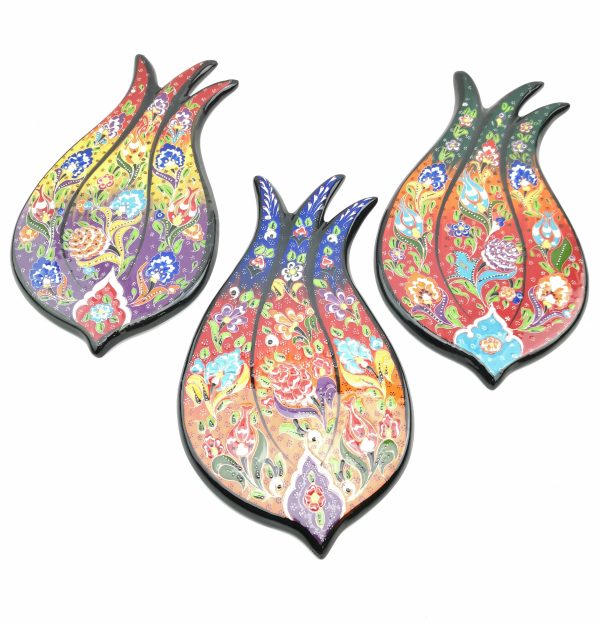 Hand Painted Ceramic Tulip Wall Hangings - Handmade Turkish Pottery - Image 5