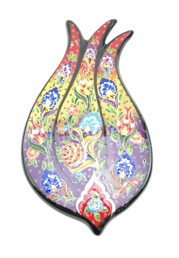 Hand Painted Ceramic Tulip Wall Hangings - Handmade Turkish Pottery - Image 8