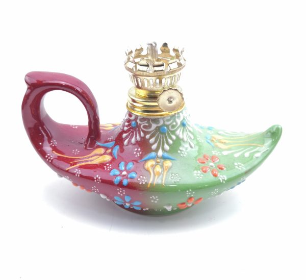 Handmade Ceramic Gas or Oil Lamp - Turkish Traditional Decorative Oil Lamp - Image 6