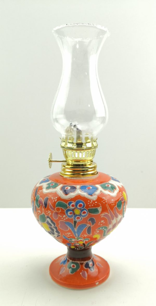 Handmade Ceramic Gas or Oil Lamp - Turkish Traditional Decorative Oil Lamp - Image 2