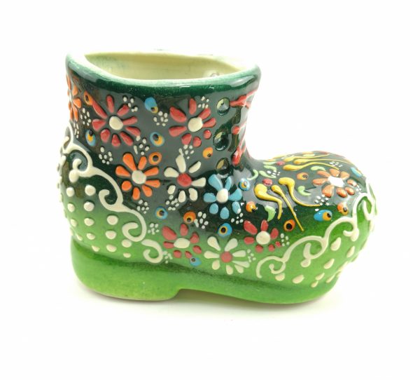 Handmade Ceramic Baby Shoe - Hand Painted Turkish Ceramic - Image 5