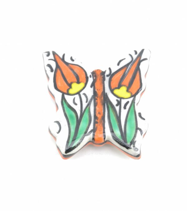 Colorful Handmade Ceramic Butterfly Fridge Magnets Souvenır Gift - Image 3