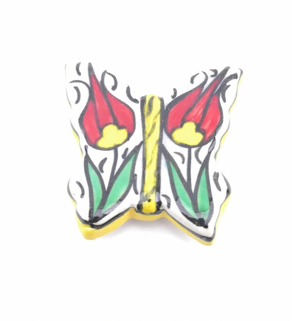 Colorful Handmade Ceramic Butterfly Fridge Magnets Souvenır Gift - Image 5