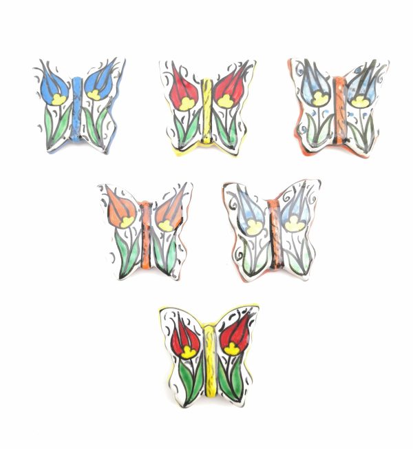 Colorful Handmade Ceramic Butterfly Fridge Magnets Souvenır Gift