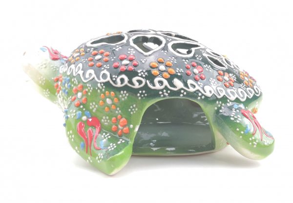 Handmade Ceramic Turtles Candle - Turkish Pottery Tea Light Holder - Image 4