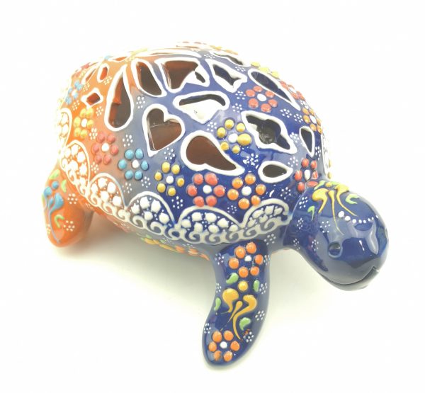 Handmade Ceramic Turtles Candle - Turkish Pottery Tea Light Holder - Image 9