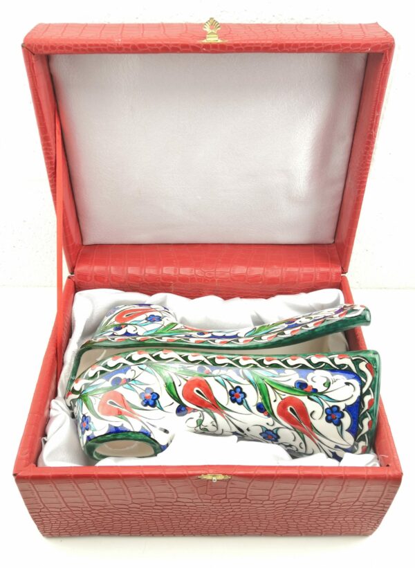 Decorative Handmade Iznik Ceramic Embossed Ottoman Robe “Kaftan” With Box - Image 6