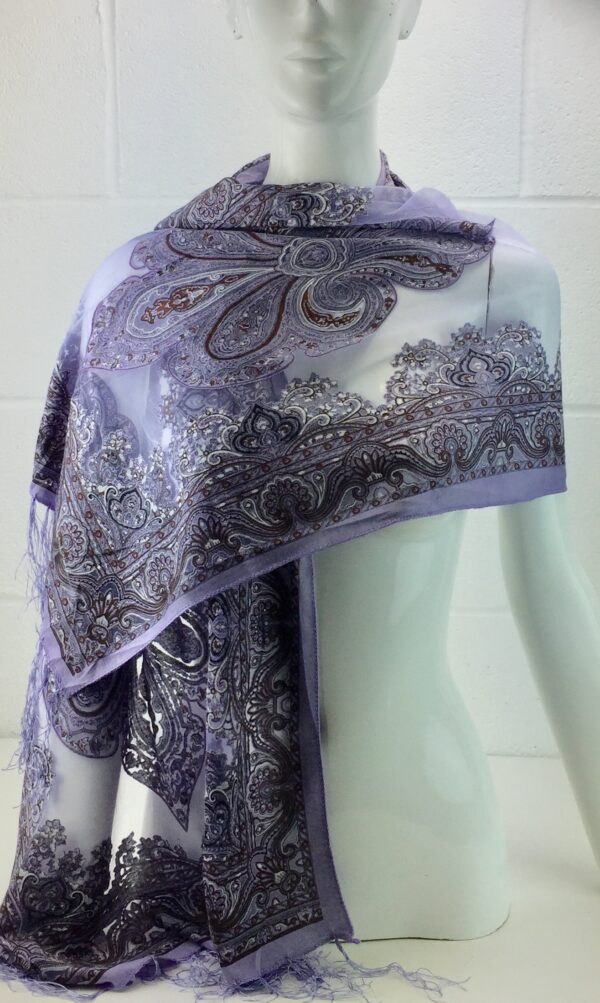 100% Silk Scarf - 5 Colours - See Through - Can be used as a Table Runner - Image 6